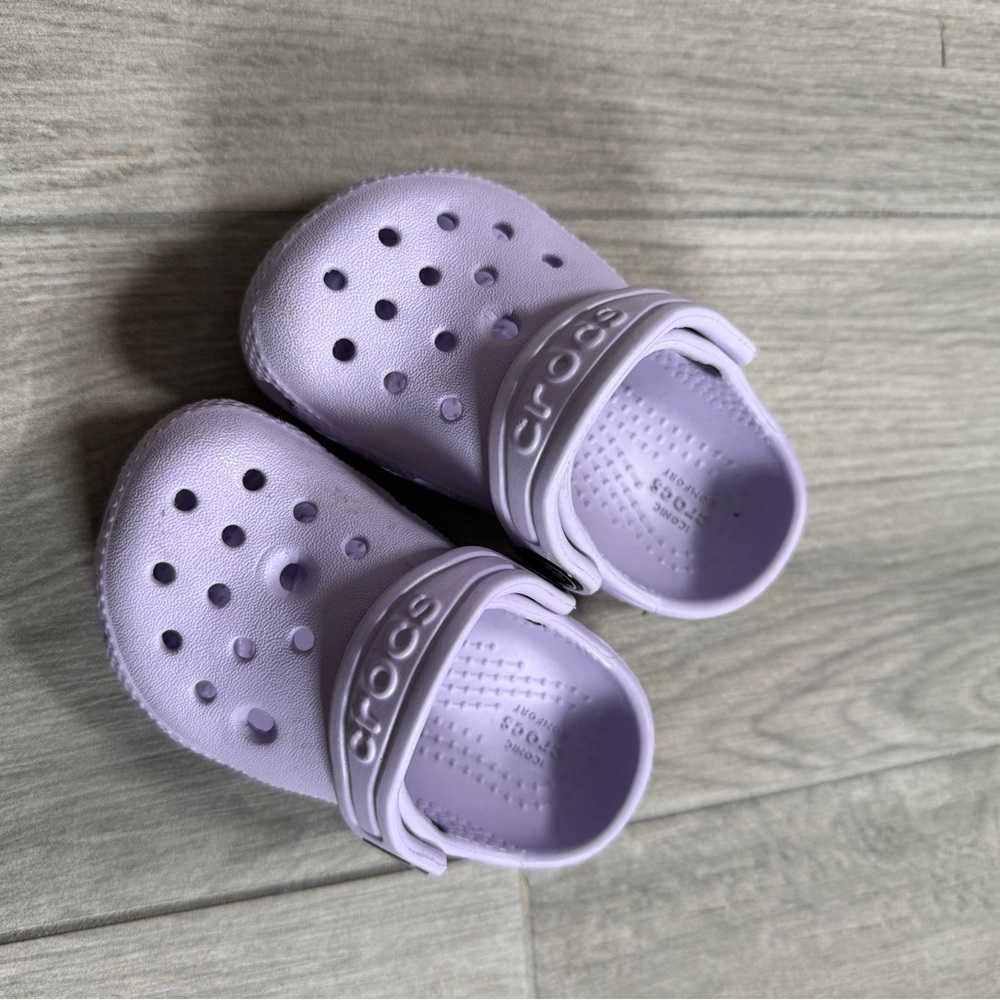 Like New Toddler Crocs - Purple